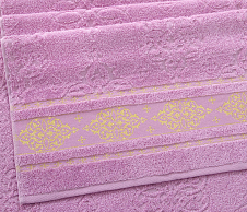 Постельное белье Махровое полотенце для рук и лица 50х90, Роскошь легкий розовый  фото