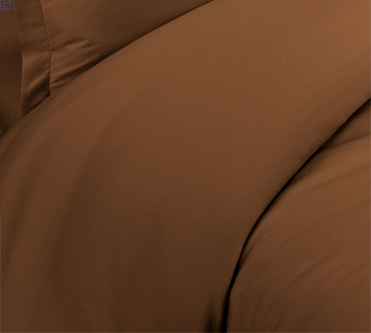 Однотонное постельное белье Янтарь, Сатин, Семейное фото