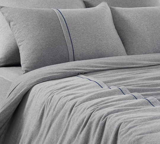 Комплект постельного белья с простыней на резинке «Эрл грей», меланж (1.5-спальный) фото