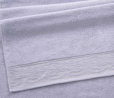 Постельное белье Махровое полотенце для рук и лица 50х90, Ажур светлая сирень  фото