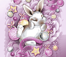 Постельное белье Полотенце вафельное «Год кролика 1» (50x60) фото