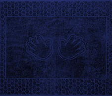 Постельное белье Махровое полотенце Ручки Темно-синий (50х70) фото
