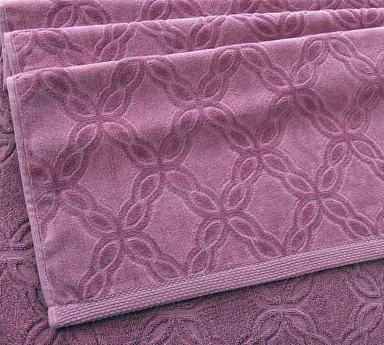 Постельное белье Полотенце махровое Арабеска лиловый (50х90) фото