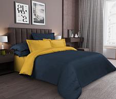 Однотонное постельное белье Цитрин, Сатин, Евро стандарт фото
