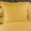 Однотонное постельное белье Желтый сапфир, сатин, Евро фото