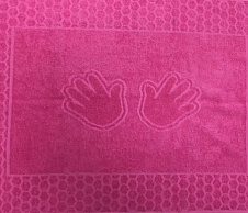 Постельное белье Махровое полотенце для рук Ручки Ярко-розовый, 48х70 фото