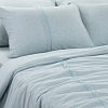 Комплект постельного белья с простыней на резинке 160х200 Васильковый, меланж, 2-спальный фото