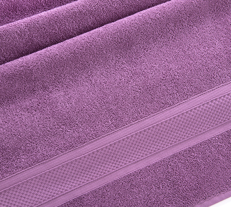 Постельное белье Махровое полотенце для рук и лица 50х90, с бордюром Сирень фото