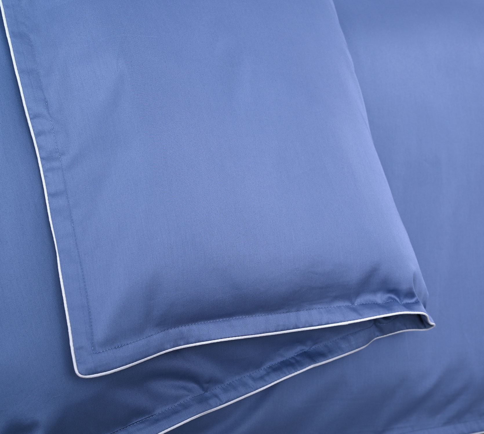 Постельное белье Пододеяльник Евро стандарт, Джинсовый, мако-сатин 300ТС, 210x230 для одеяла 200х220 фото