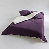 Однотонное постельное белье с простыней на резинке 160х200 Спелый баклажан, трикотаж, Евро стандарт фото