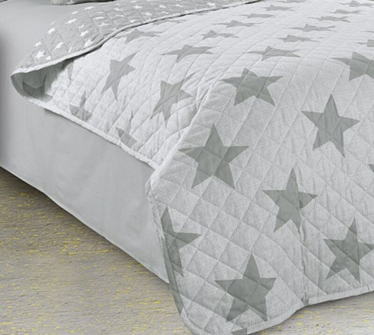 Постельное белье Стеганое покрывало на кровать Орион 1, перкаль, 260х210 фото
