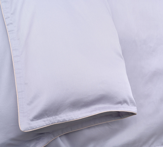 Однотонное постельное белье Волшебный свет, мако-сатин, Евро стандарт фото