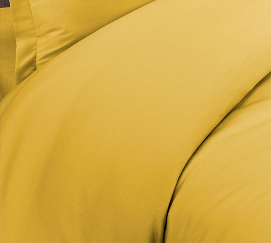 Однотонное постельное белье Цитрин, Сатин, Евро 200x200 фото