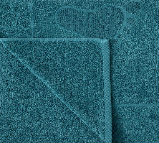 Постельное белье Махровое полотенце для ног Ножки Морская волна, 50х70 фото