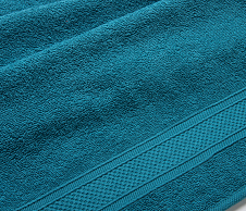 Постельное белье Полотенце махровое банное 100х180, с бордюром Морская волна  фото