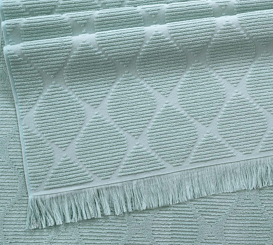 Постельное белье Махровое полотенце для рук и лица 50х90, Родос нефрит фото