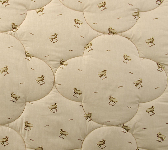 Постельное белье Одеяло двуспальное 172x205, Овечья шерсть, Всесезонное 300 г, тик смесовой фото