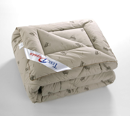 Постельное белье Одеяло двуспальное 172x205, Овечий пласт, Теплое зимнее 400 г, тик смесовой фото