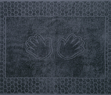 Постельное белье Полотенце махровое Ручки антрацит (50х70) фото