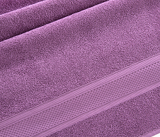 Постельное белье Махровое полотенце для рук и лица 40х70, с бордюром Сирень  фото